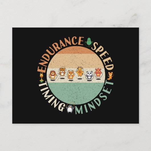 Jump Roping - Rope Skipping Mindset Postkarte (Vorderseite)