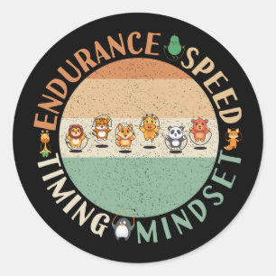 Jump Roping - Rope Skipping Mindset Runder Aufkleber