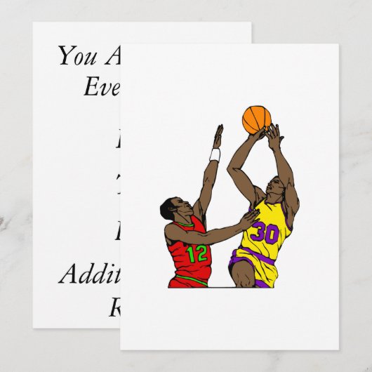 Jump-Shot Einladung (Vorne/Hinten)