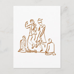 Jump the Broom Save the Date Card Ankündigungspostkarte