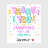 Jump Trampolin Geburtstags Gefallen Sticker (Blatt)
