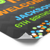 Jump Trampolin Geburtstagsparty - Begrüßung Poster (Ecke)