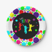 Jump/Trampolin Geburtstagsparty Pappteller (Vorderseite)