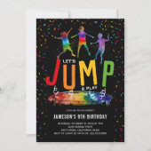 Jump Trampolin Kindergeburtstag Party Einladung (Vorderseite)