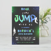 Jump Trampolin Park Graffiti Einladung zum Geburts (Stehend Vorderseite)