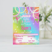 Jump, Tumble, and Play Birthday! RSVP Karte (Stehend Vorderseite)