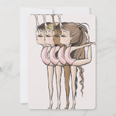 Jump & Tumble Gymnastics 4th Birthday Party Einladung (Rückseite)