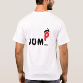 Jump Typografie mit Rabbit Illustration T-Shirt (Rückseite)
