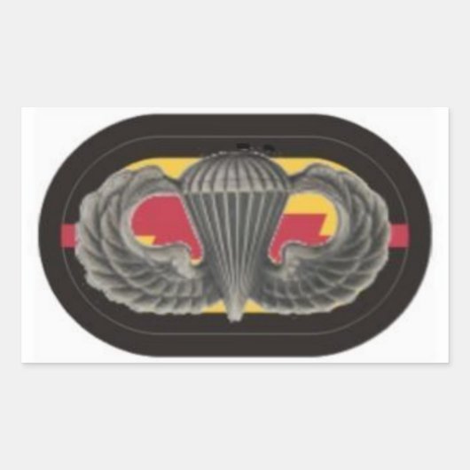 Jump Wings on 1. Bn RANGER Oval Stickers (Vorderseite)
