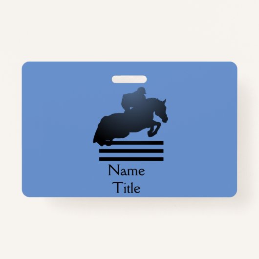 Jumper Clearing an Hindernis. Ausweis (Vorderseite)