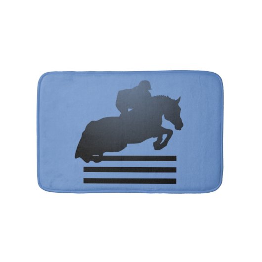 Jumper Clearing an Hindernis. Badematte (Vorderseite)