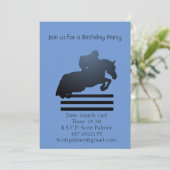 Jumper Clearing an Hindernis. Einladung (Stehend Vorderseite)