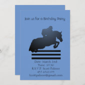 Jumper Clearing an Hindernis. Einladung (Vorne/Hinten)