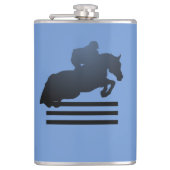 Jumper Clearing an Hindernis. Flachmann (Vorderseite)