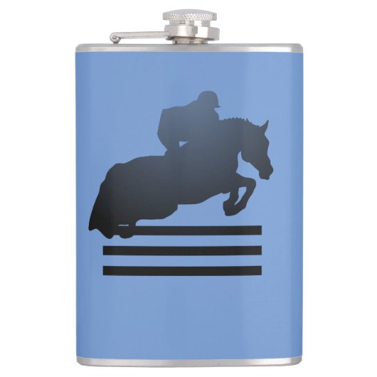 Jumper Clearing an Hindernis. Flachmann (Vorderseite)