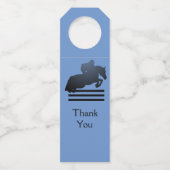 Jumper Clearing an Hindernis. Flaschenanhänger (Vorderseite)