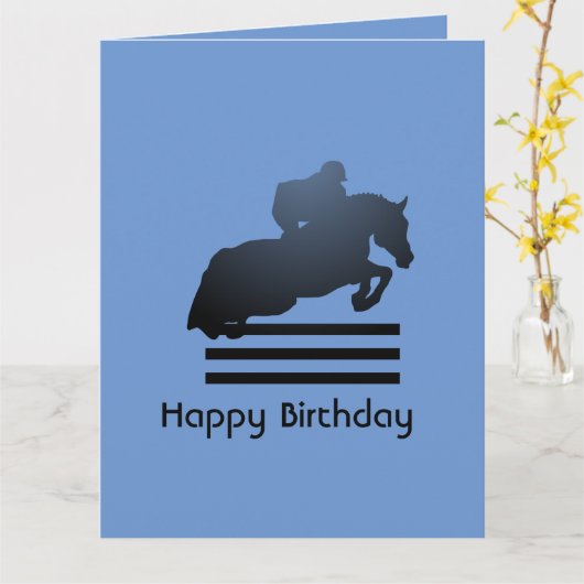 Jumper Clearing an Hindernis. Karte (Gelbe Blume)