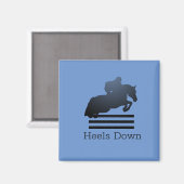 Jumper Clearing an Hindernis. Magnet (Vorderseite/Rückseite)