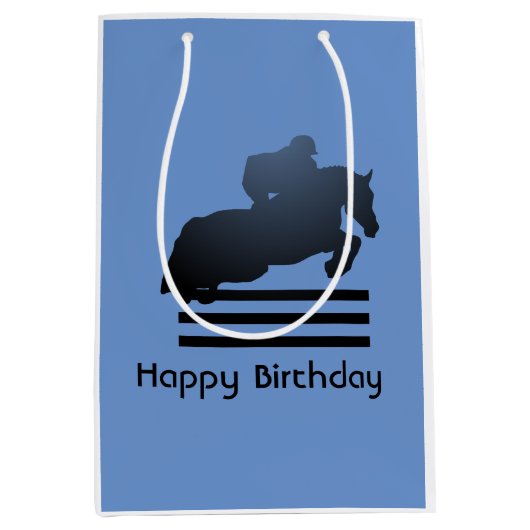 Jumper Clearing an Hindernis. Mittlere Geschenktüte (Vorderseite)