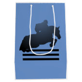 Jumper Clearing an Hindernis. Mittlere Geschenktüte (Rückseite)