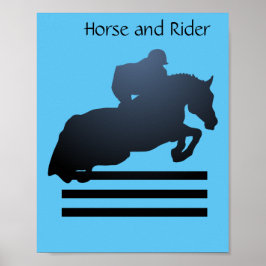 Jumper Clearing an Hindernis. Poster
