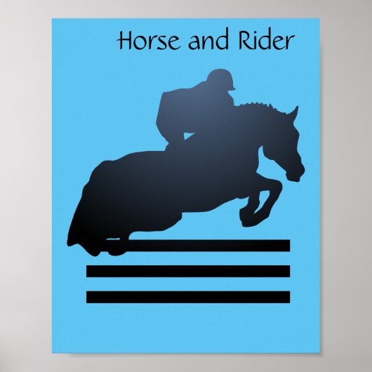 Jumper Clearing an Hindernis. Poster (Vorne)