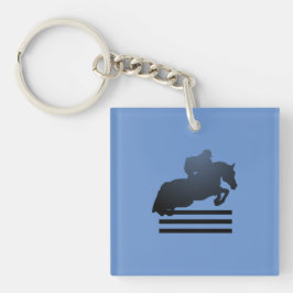 Jumper Clearing an Hindernis. Schlüsselanhänger