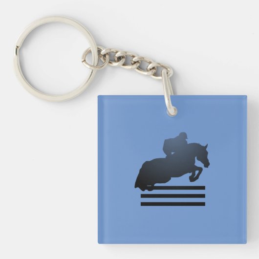 Jumper Clearing an Hindernis. Schlüsselanhänger (Vorderseite)