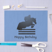 Jumper Clearing an Hindernis. Seidenpapier (Handwerk)