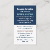 Jumper Design - Bungee Jumping Instructor Visitenkarte (Rückseite)