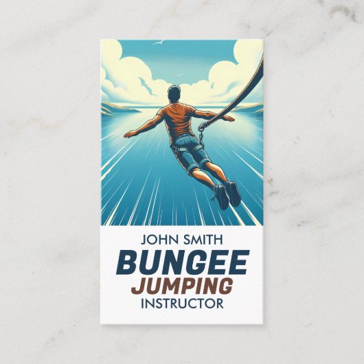 Jumper Design - Bungee Jumping Instructor Visitenkarte (Vorderseite)