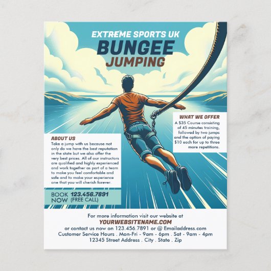Jumper Design - Werbung für Bungee Jumping Course Flyer (Vorne)
