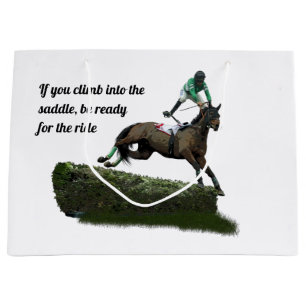 Jumper Horse & Green Jockey-Geschenktasche Große Geschenktüte