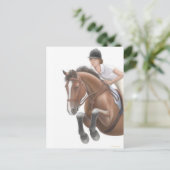 Jumper Horse Postcard Postkarte (Stehend Vorderseite)