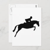 Jumper Horse Silhouette Postkarte (Vorne/Hinten)