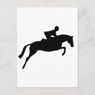 Jumper Horse Silhouette Postkarte