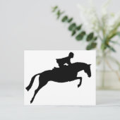 Jumper Horse Silhouette Postkarte (Stehend Vorderseite)