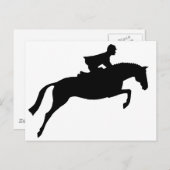 Jumper Horse Silhouette Postkarte (Vorne/Hinten)
