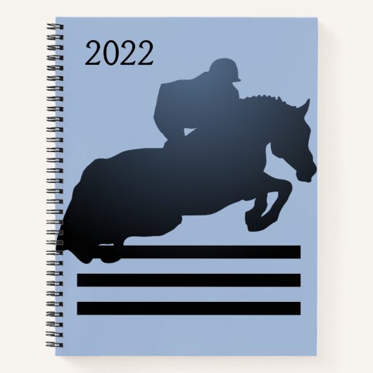 Jumper Räumung eines Hindernisses anzeigen Notizblock (Vorderseite)