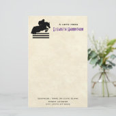 Jumper-Silhouette für Pferdefreunde anzeigen Briefpapier (Stehend Vorderseite)