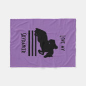 Jumper-Silhouette für Pferdefreunde anzeigen Fleecedecke (Vorderseite (Horizontal))