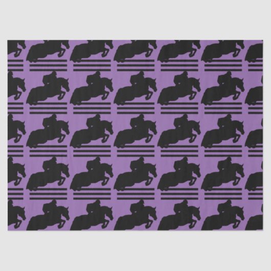 Jumper-Silhouette für Pferdefreunde anzeigen Seidenpapier (Vorderseite)