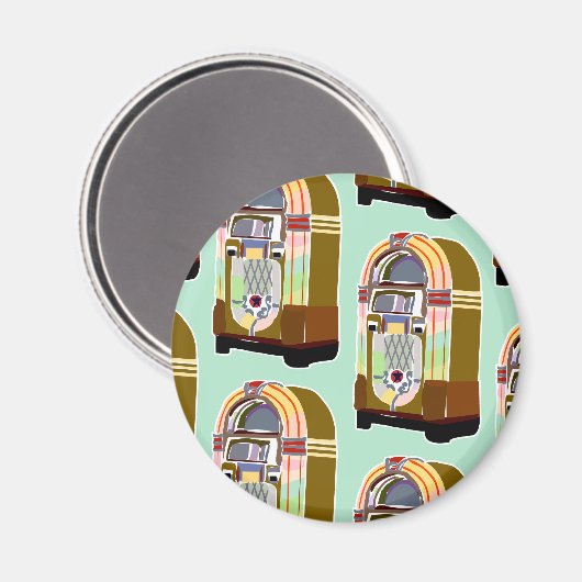Jumpin Jukebox Pattern Magnet (Vorderseite/Rückseite)