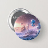 Jumping Astronaut Button (Vorne & Hinten)