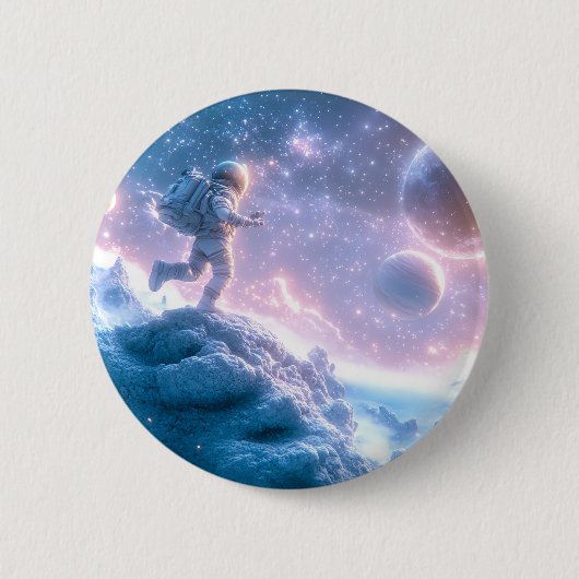 Jumping Astronaut Button (Vorderseite)