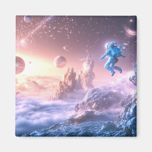 Jumping Astronaut Magnet (Vorne)