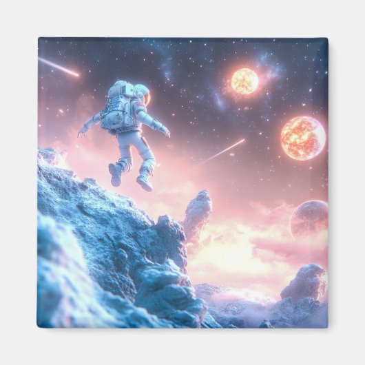 Jumping Astronaut Magnet (Vorne)