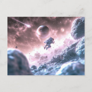 Jumping Astronaut Postkarte