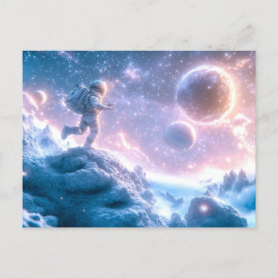 Jumping Astronaut Postkarte