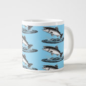 jumping atlantic salmon fish Jumbo-Tasse (Vorderseite Rechts)